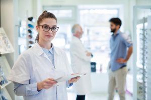 smiling optician